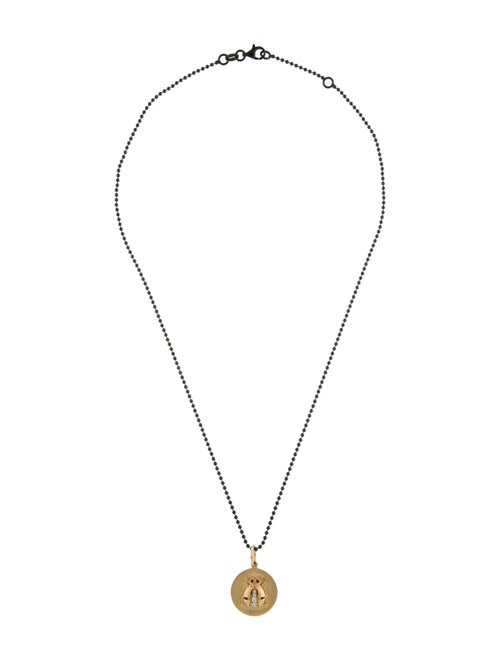 Syna Ruby & Diamond Ladybug Pendant Necklace