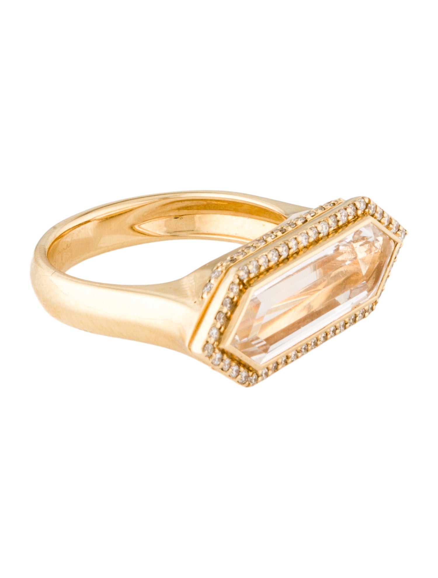 Syna 18K Quartz & Diamond Geometrix Cocktail Ring