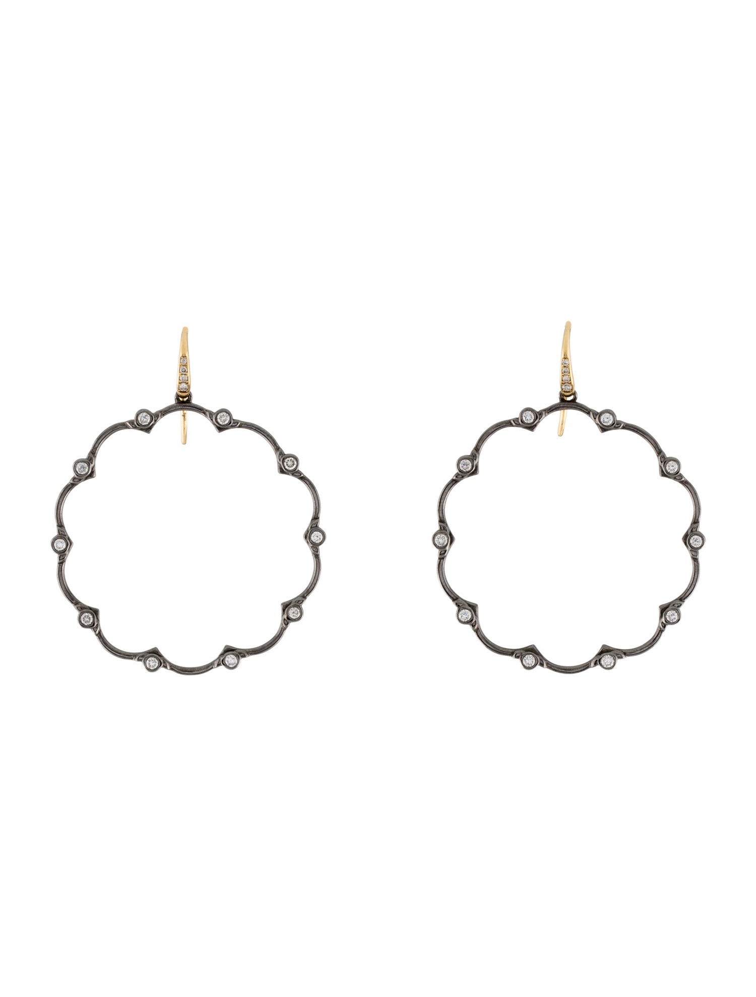 Syna Diamond Mogul Flower Earrings