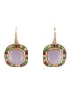Syna 18K Fluorite, Emerald, Ruby, Sapphire & Diamond Drop Earrings