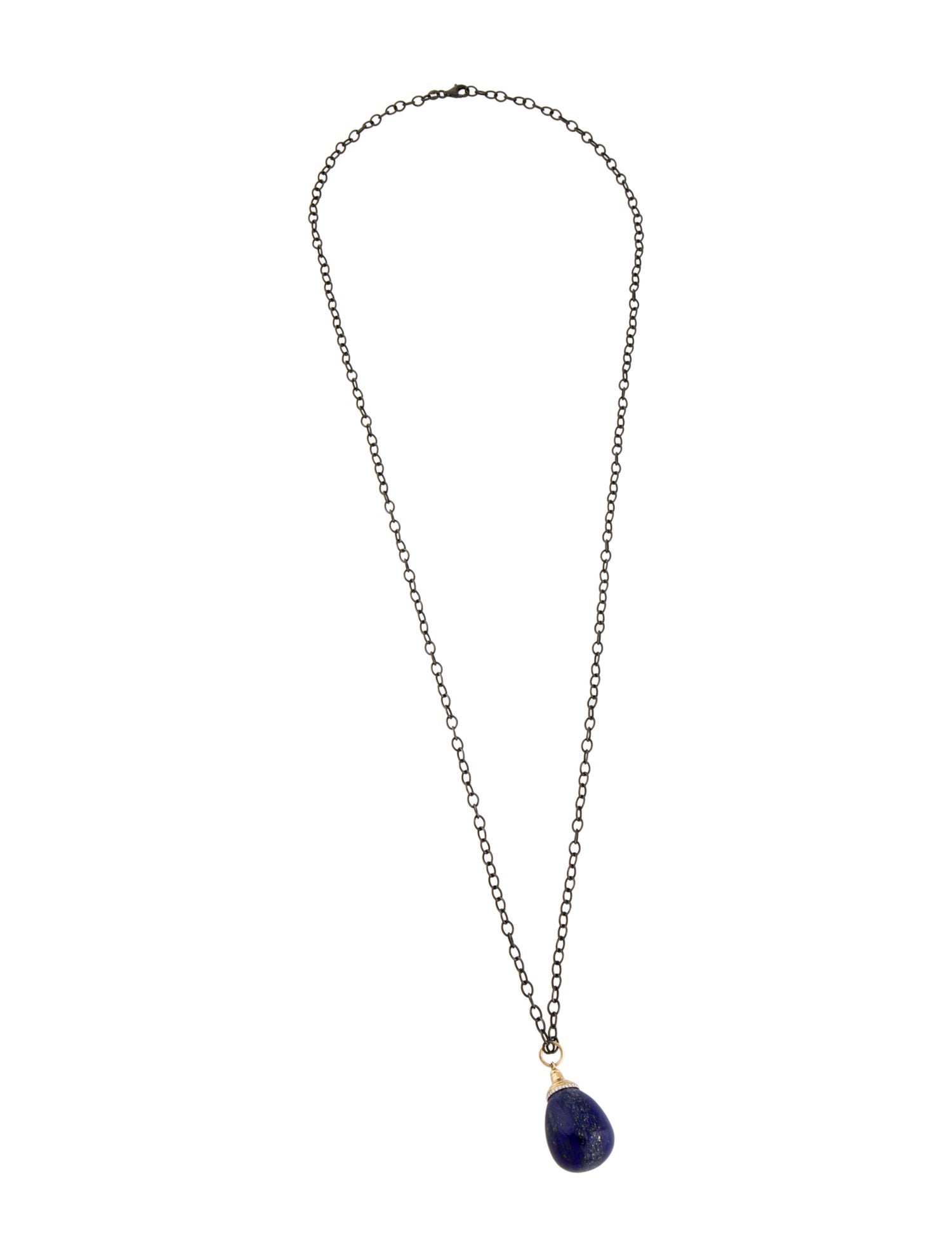 Syna Lapis Lazuli & Diamond Origin Drop Pendant Necklace
