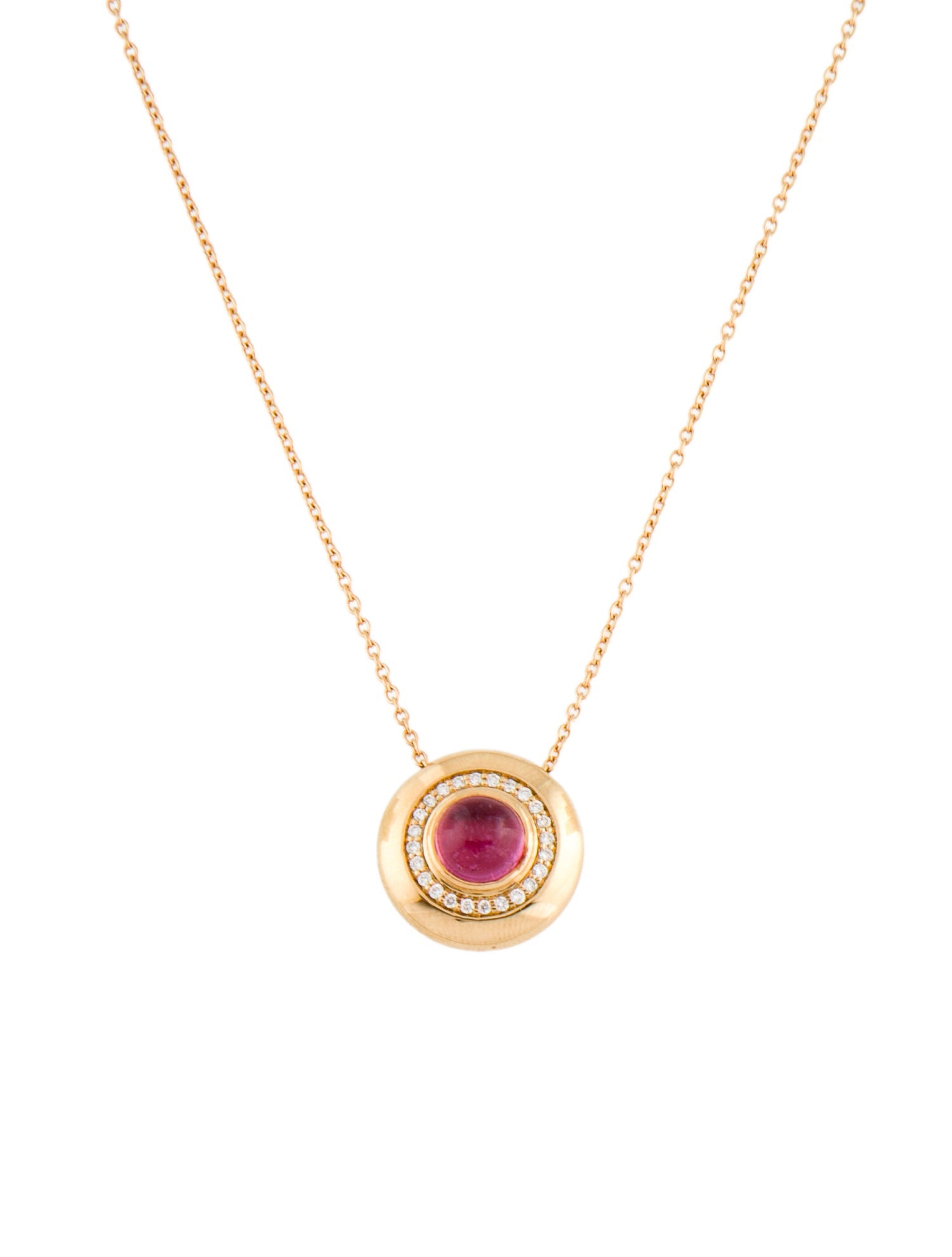 Syna 18K Rhodolite & Diamond Round Pendant Necklace
