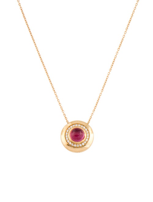 Syna 18K Rhodolite & Diamond Round Pendant Necklace
