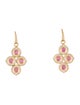 Syna 18K Rhodolite & Diamond Mogul Drop Earrings