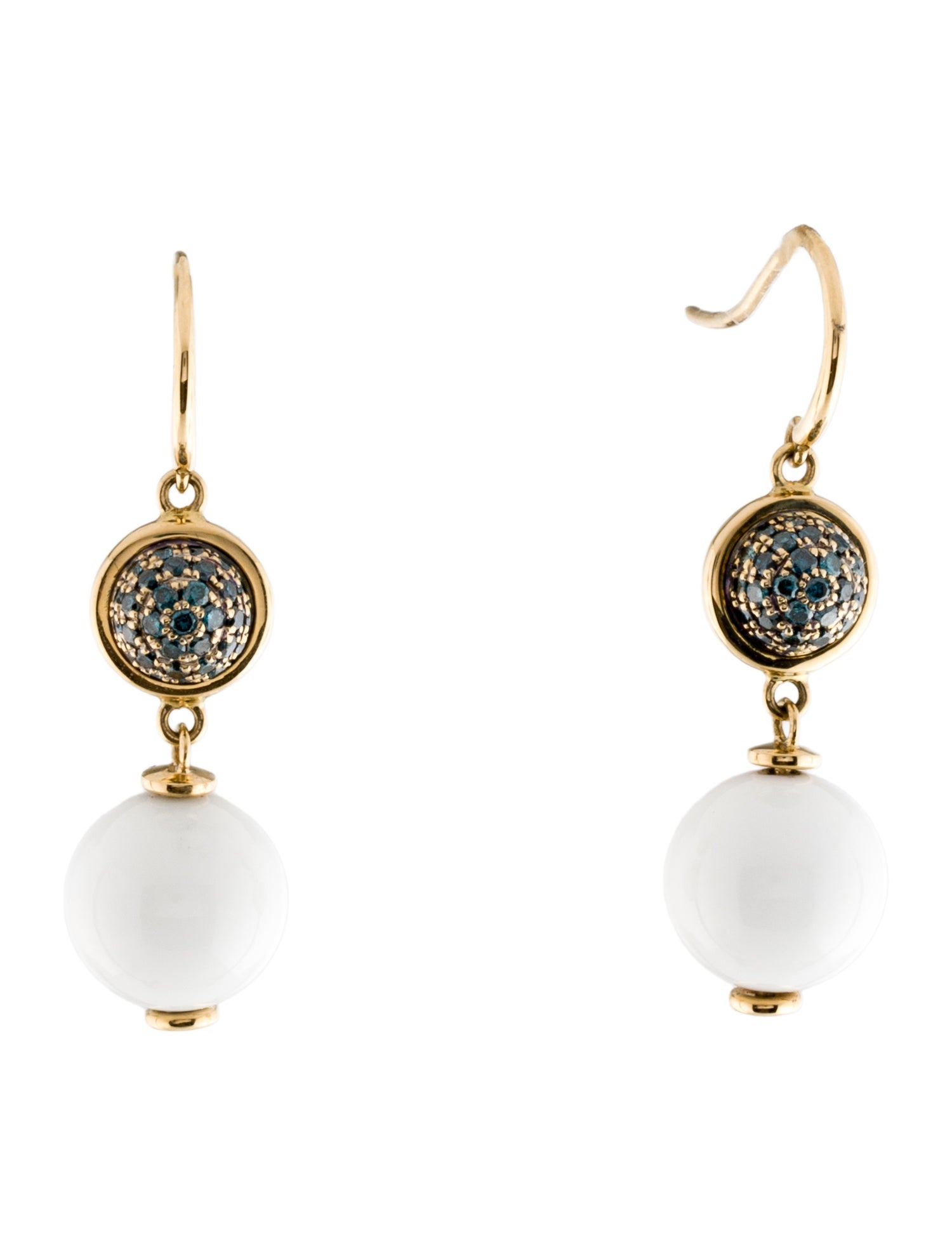 Syna 18K Agate & Diamond Drop Earrings