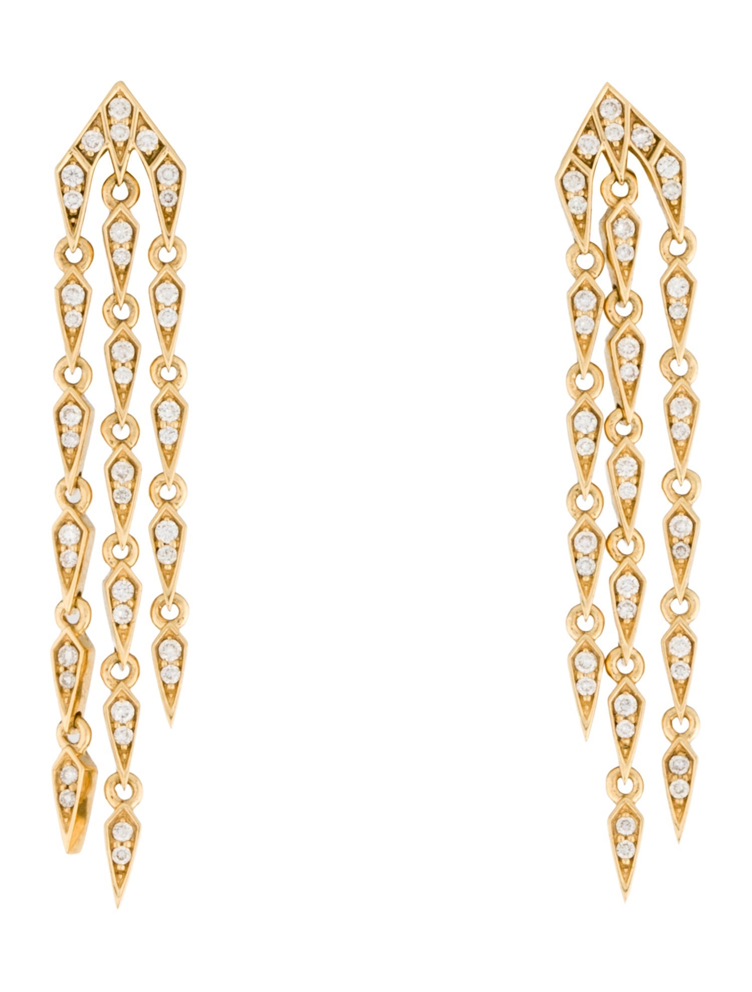 Syna 18K Diamond Geometrix Chandelier Earrings