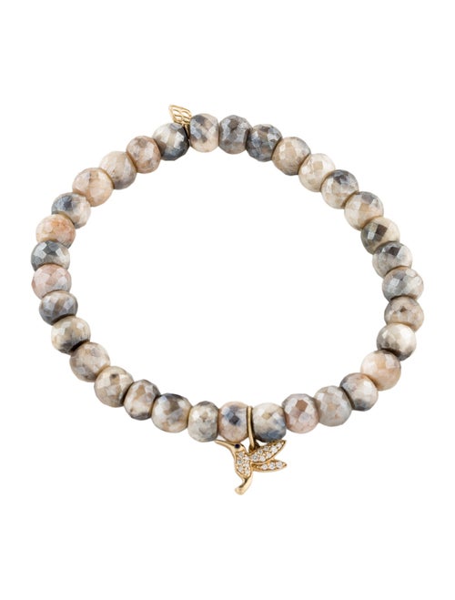 SYD by Sydney Evan 14K Coated Quartz, Sapphire & Diamond Hummingbird Bead Bracelet