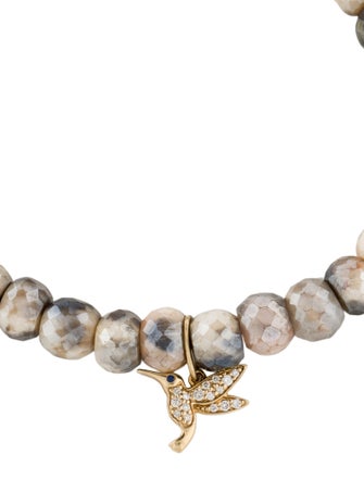 SYD by Sydney Evan 14K Coated Quartz, Sapphire & Diamond Hummingbird Bead Bracelet