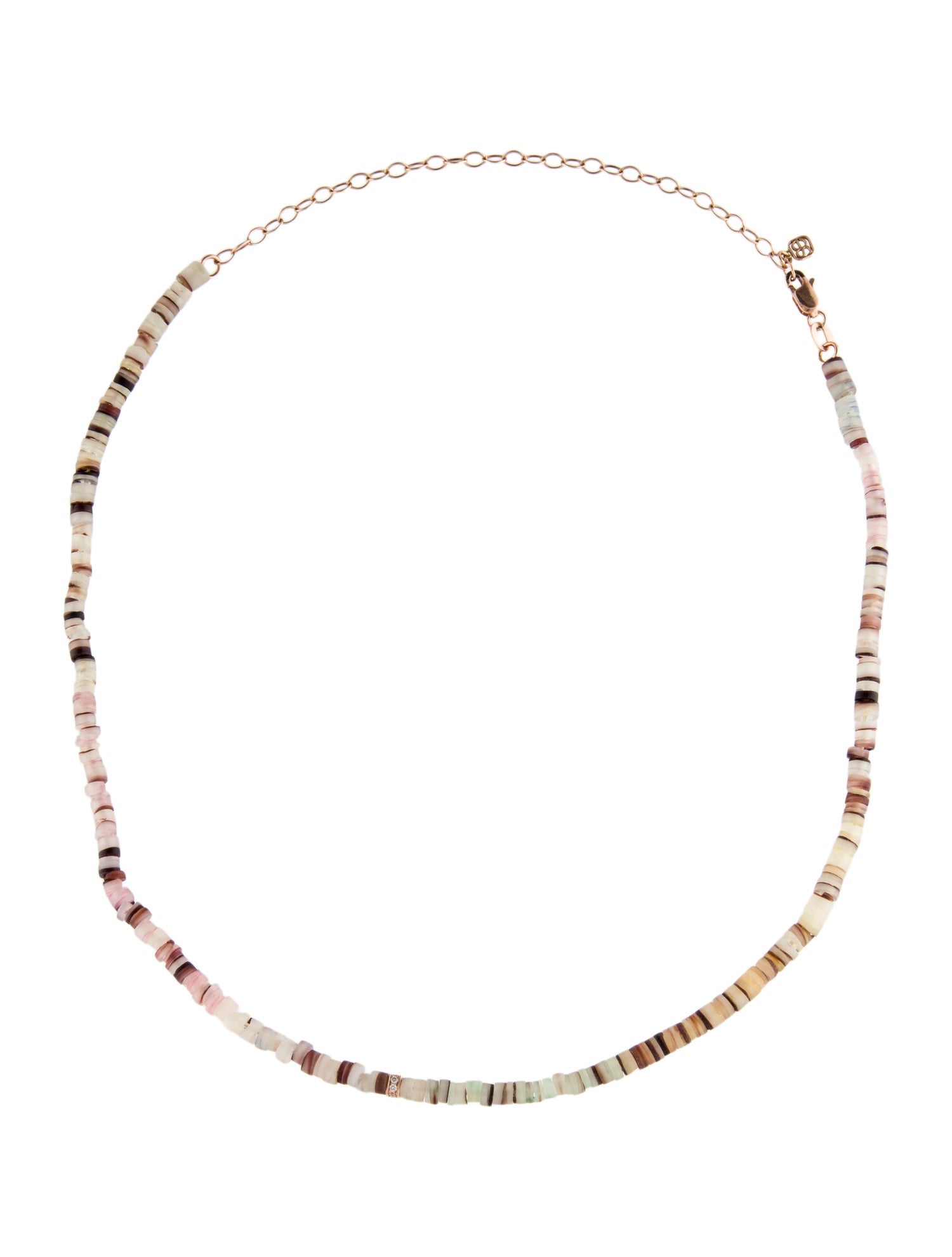 SYD by Sydney Evan 14K Dyed Calcite & Diamond Heishi Bead Necklace
