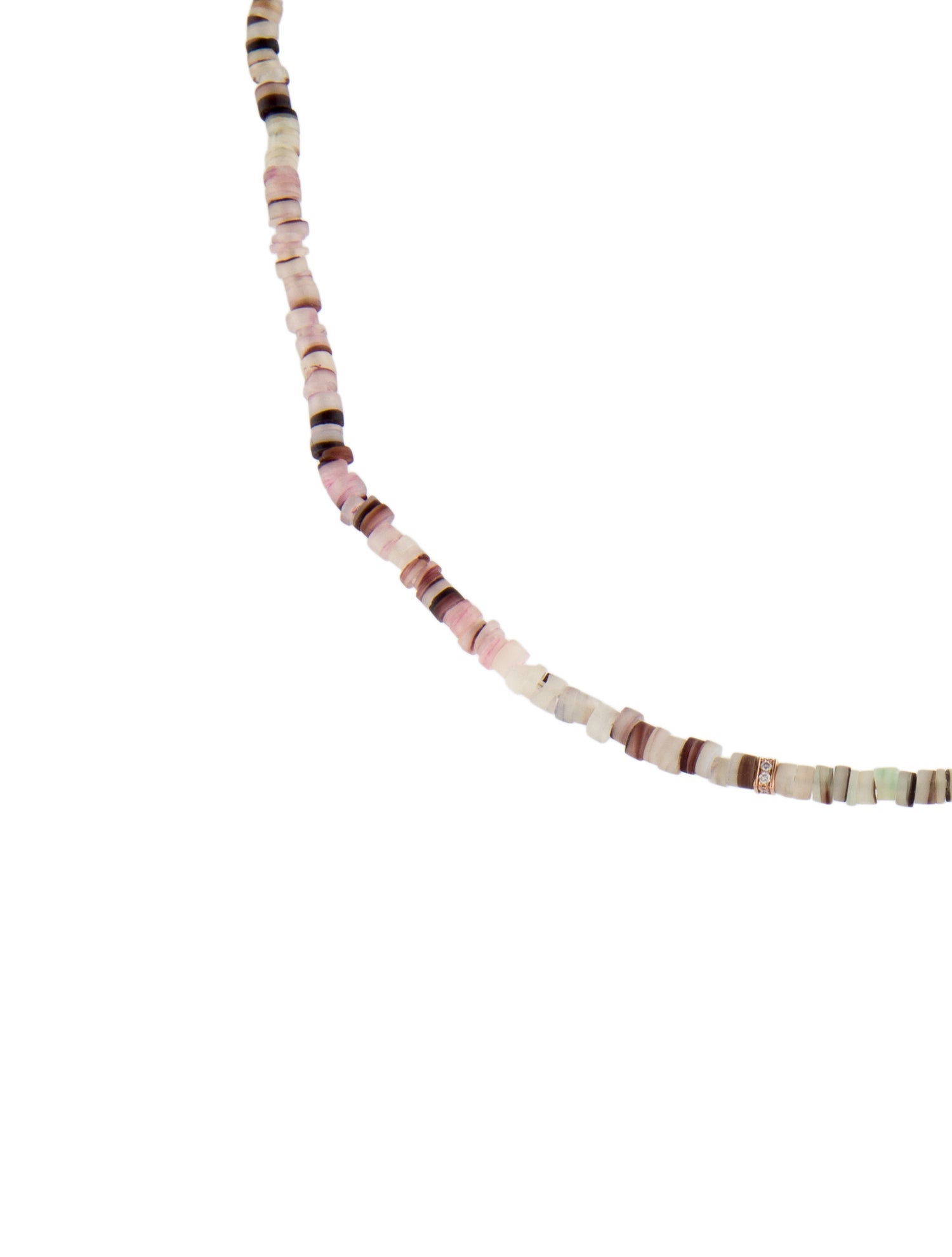 SYD by Sydney Evan 14K Dyed Calcite & Diamond Heishi Bead Necklace