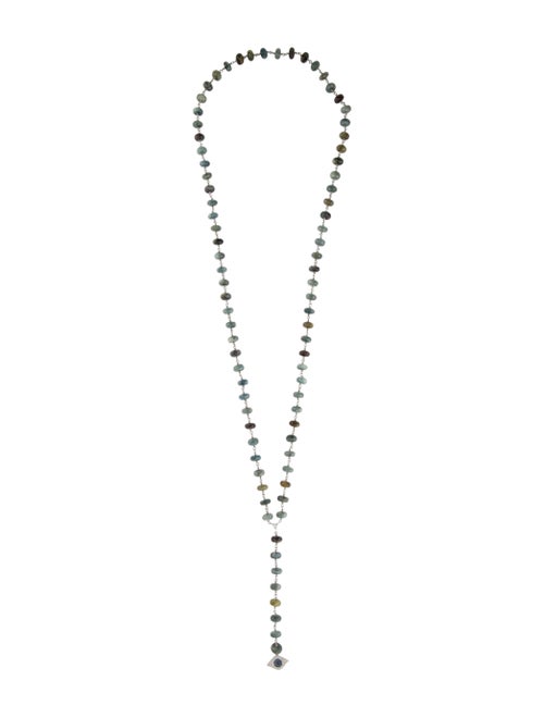 Sydney Evan 14K Multistone & Diamond Evil Eye Lavalier Necklace