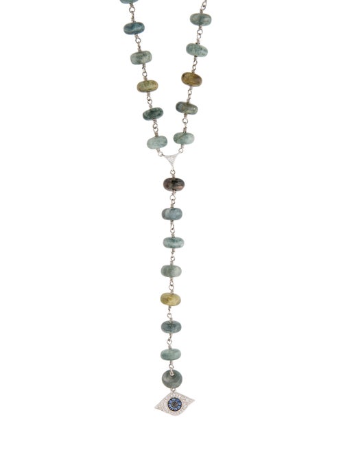 Sydney Evan 14K Multistone & Diamond Evil Eye Lavalier Necklace