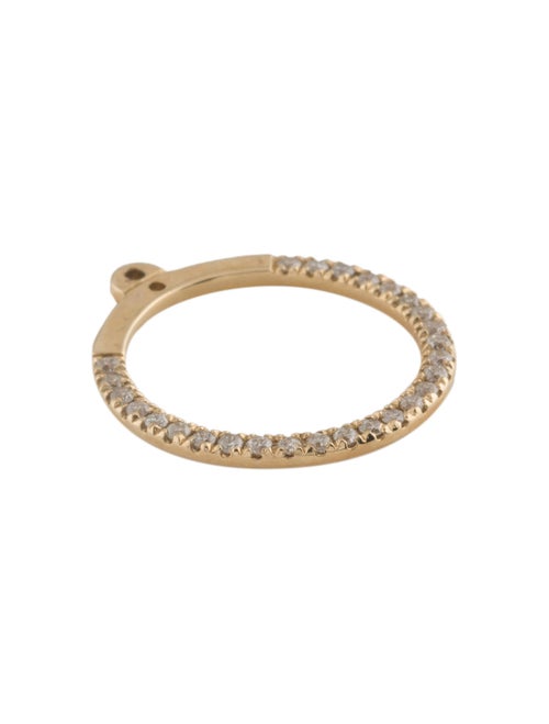 Sydney Evan 14K Diamond Single Circle Ear Jacket Enhancer