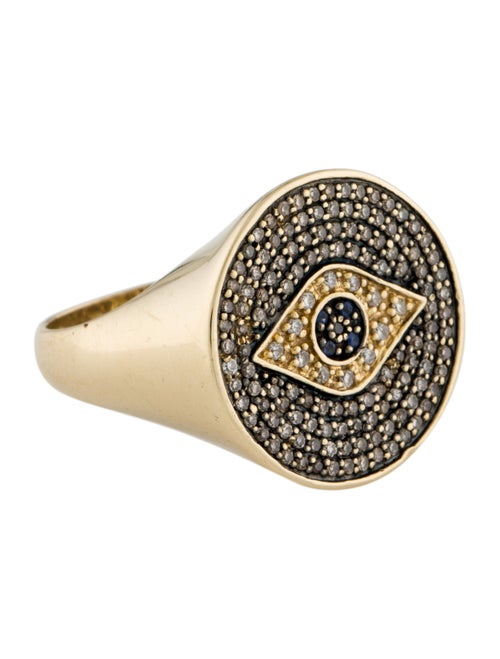 Sydney Evan 14K Diamond & Sapphire Evil Eye Ring