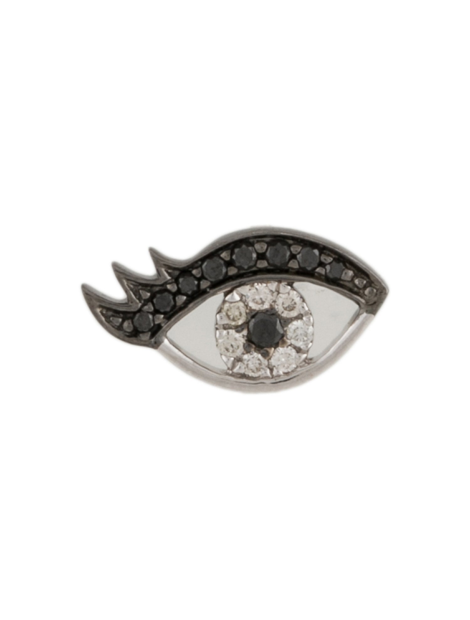 Sydney Evan 14K Diamond Eyelash Evil Eye Single Stud Earring 14K
