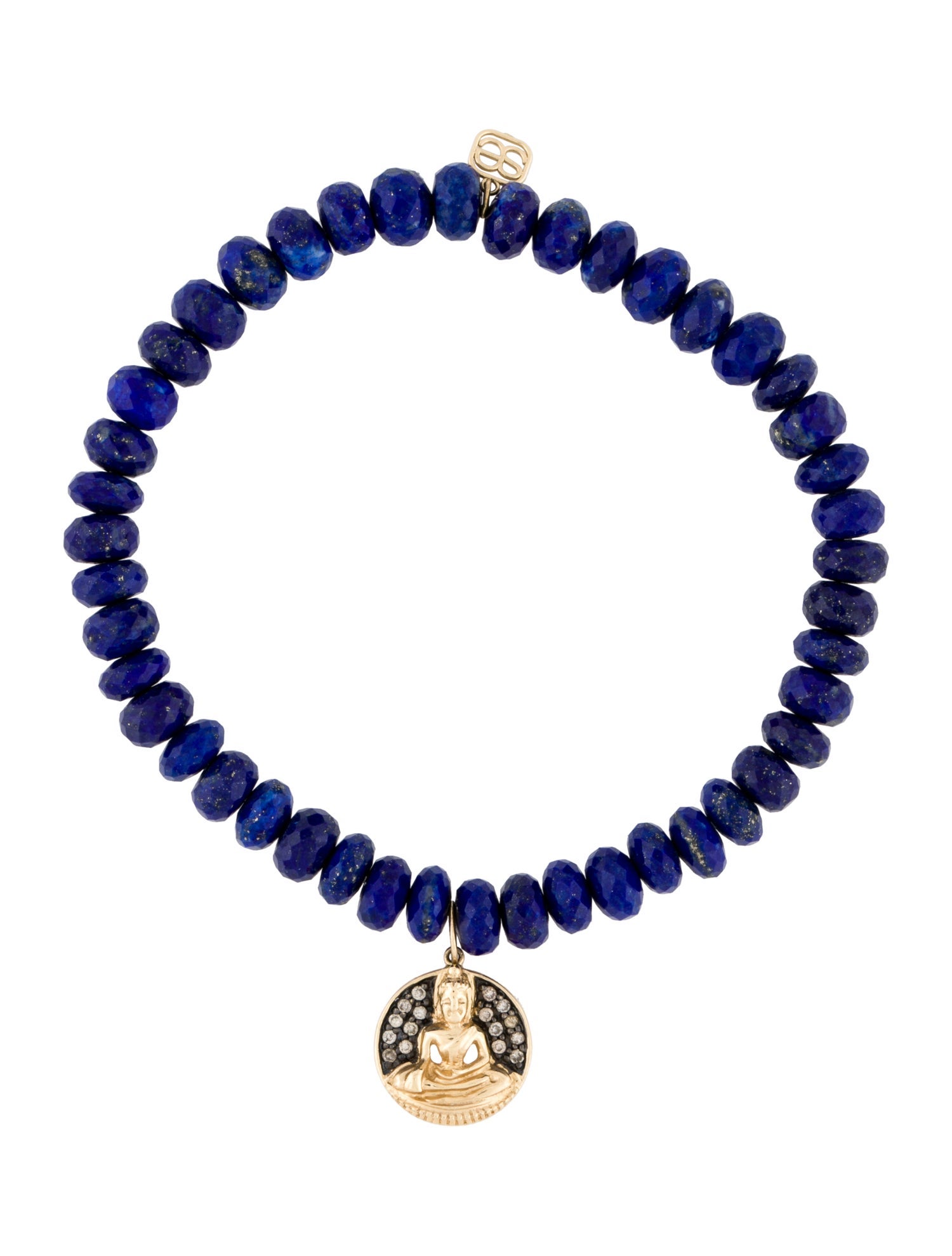 Sydney Evan 14K Diamond & Lapis Lazuli Bead Bracelet Charm Bracelet