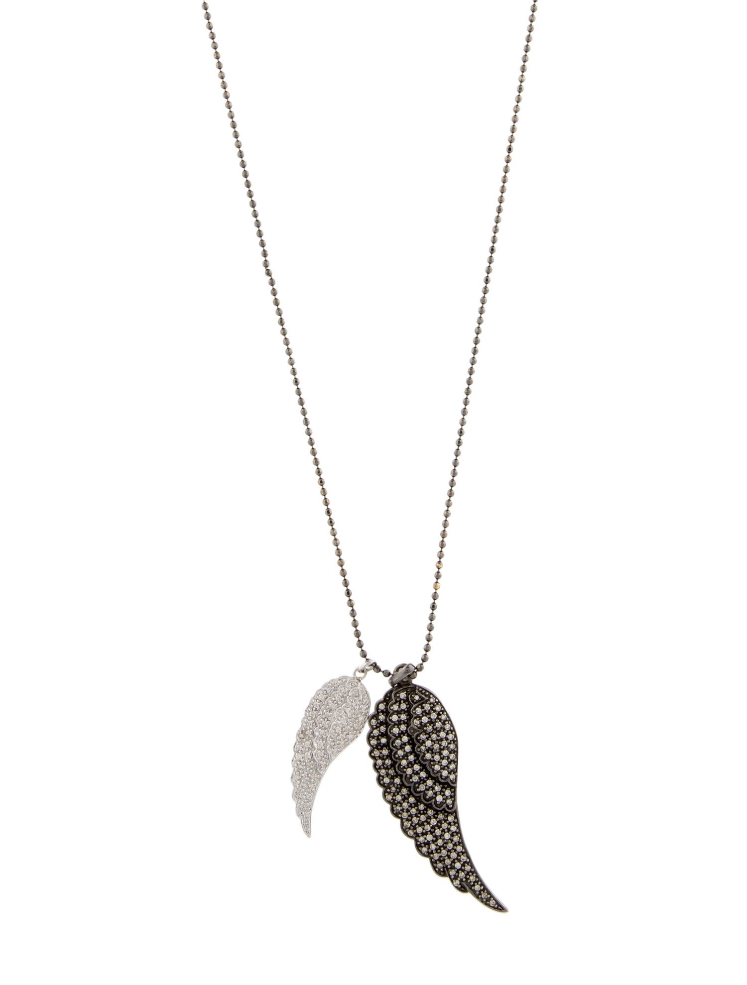 Sydney Evan 14K Diamond Wings Pendant Necklace