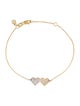 Sydney Evan 14K Diamond Double Heart Chain Bracelet