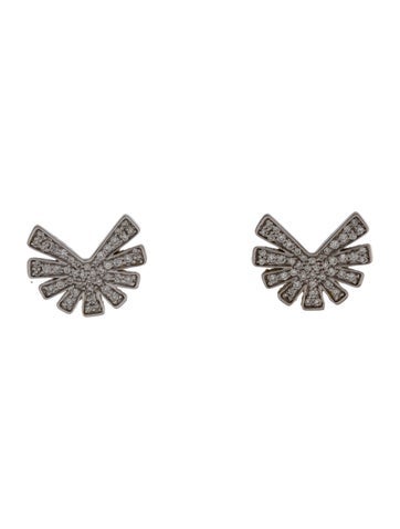 Sydney Evan Stud 14K Diamond Burst Earrings