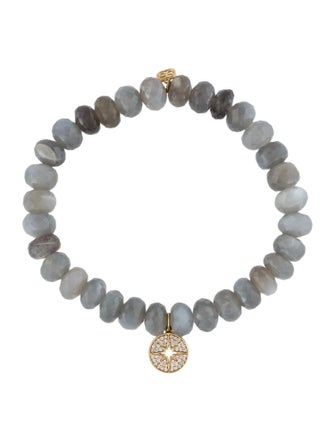 Sydney Evan 14K Moonstone & Diamond Beaded Bracelet