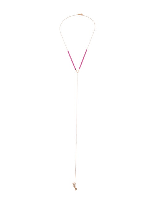 Sydney Evan 14K Ruby & Diamond Lavalier Necklace