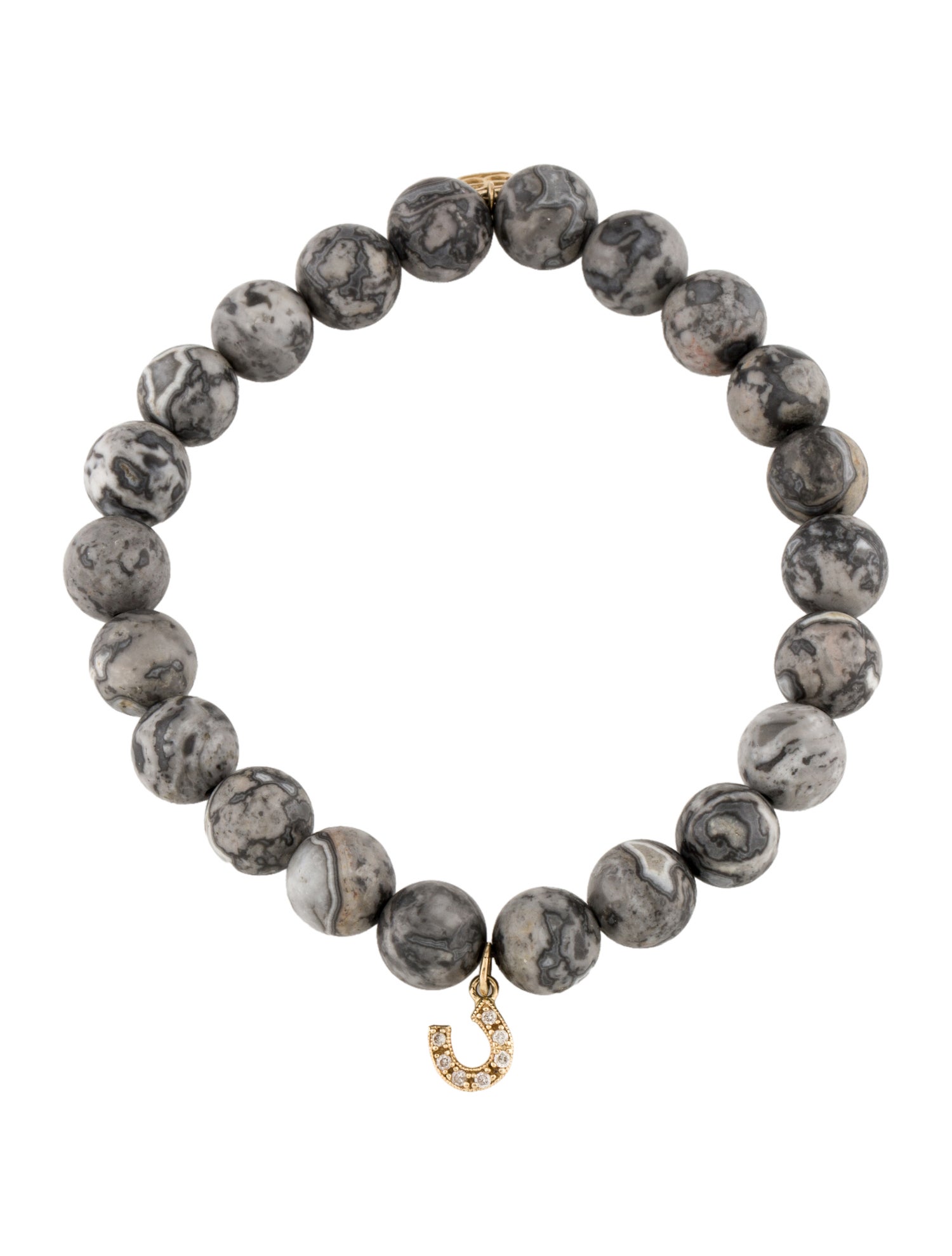 Sydney Evan 14K Agate & Diamond Bead Bracelet