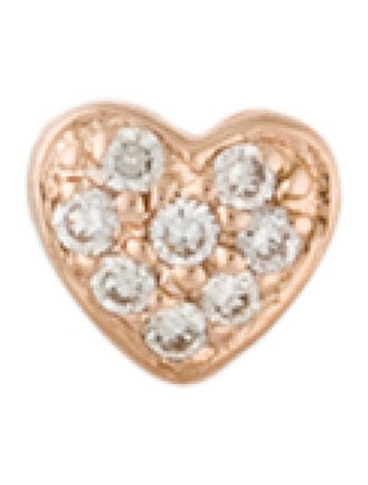 Sydney Evan 14K Diamond Tiny Heart Single Stud Earring