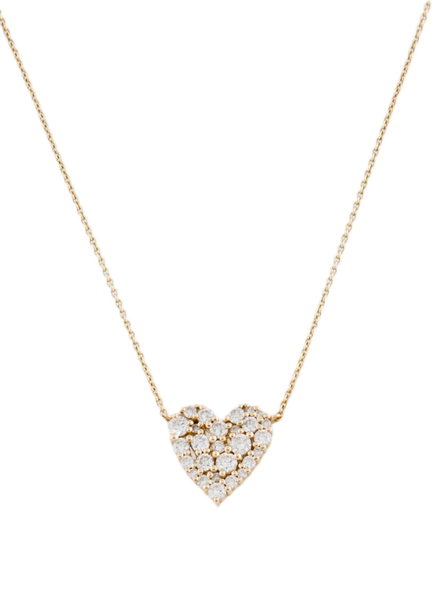 Sydney Evan 14K Diamond Small Cocktail Heart Necklace