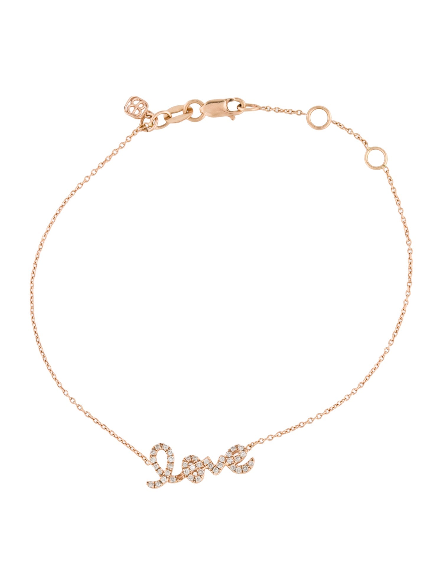 Sydney Evan 14K Diamond 'LOVE' Bracelet