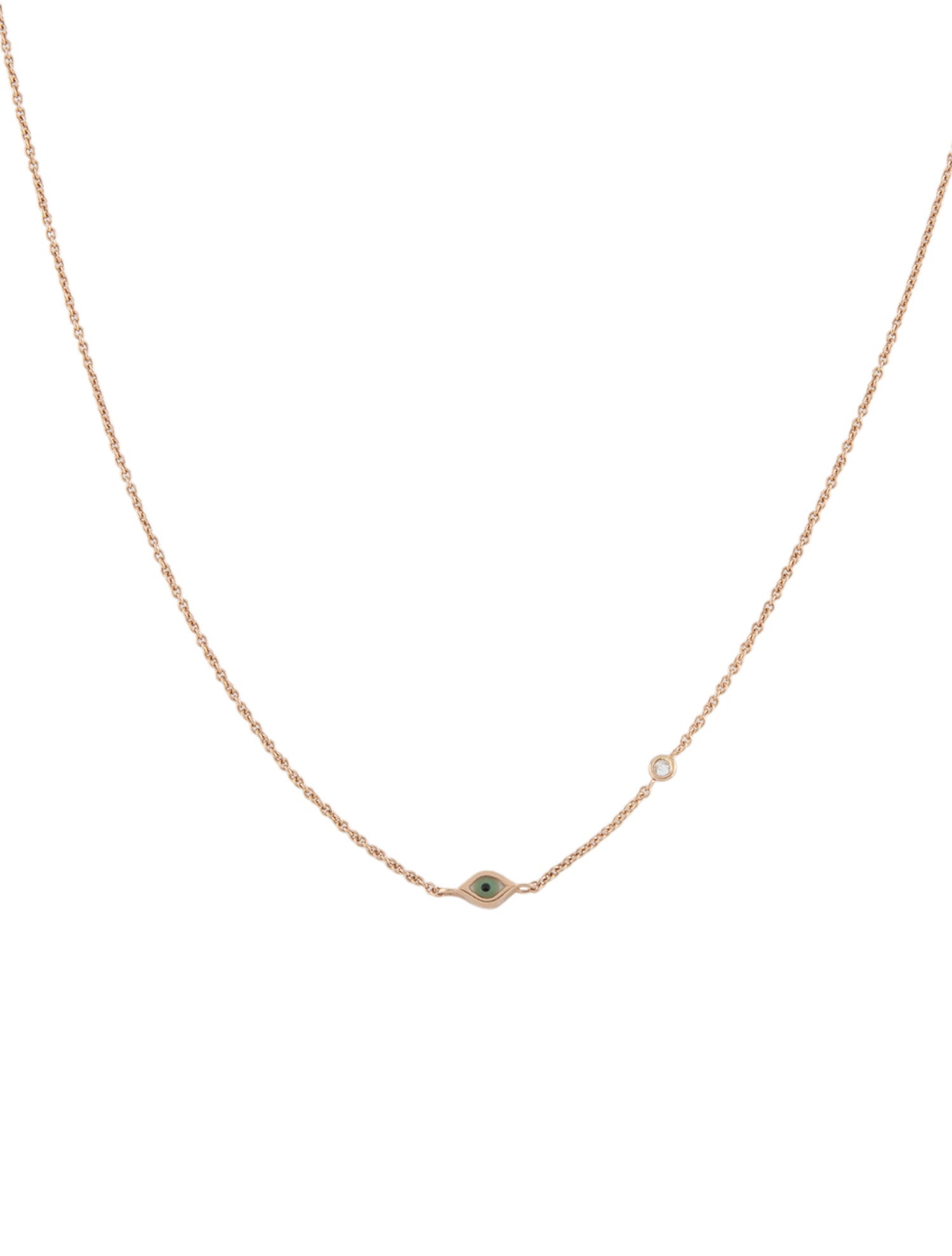 Sydney Evan 14K Diamond Evil Eye Necklace
