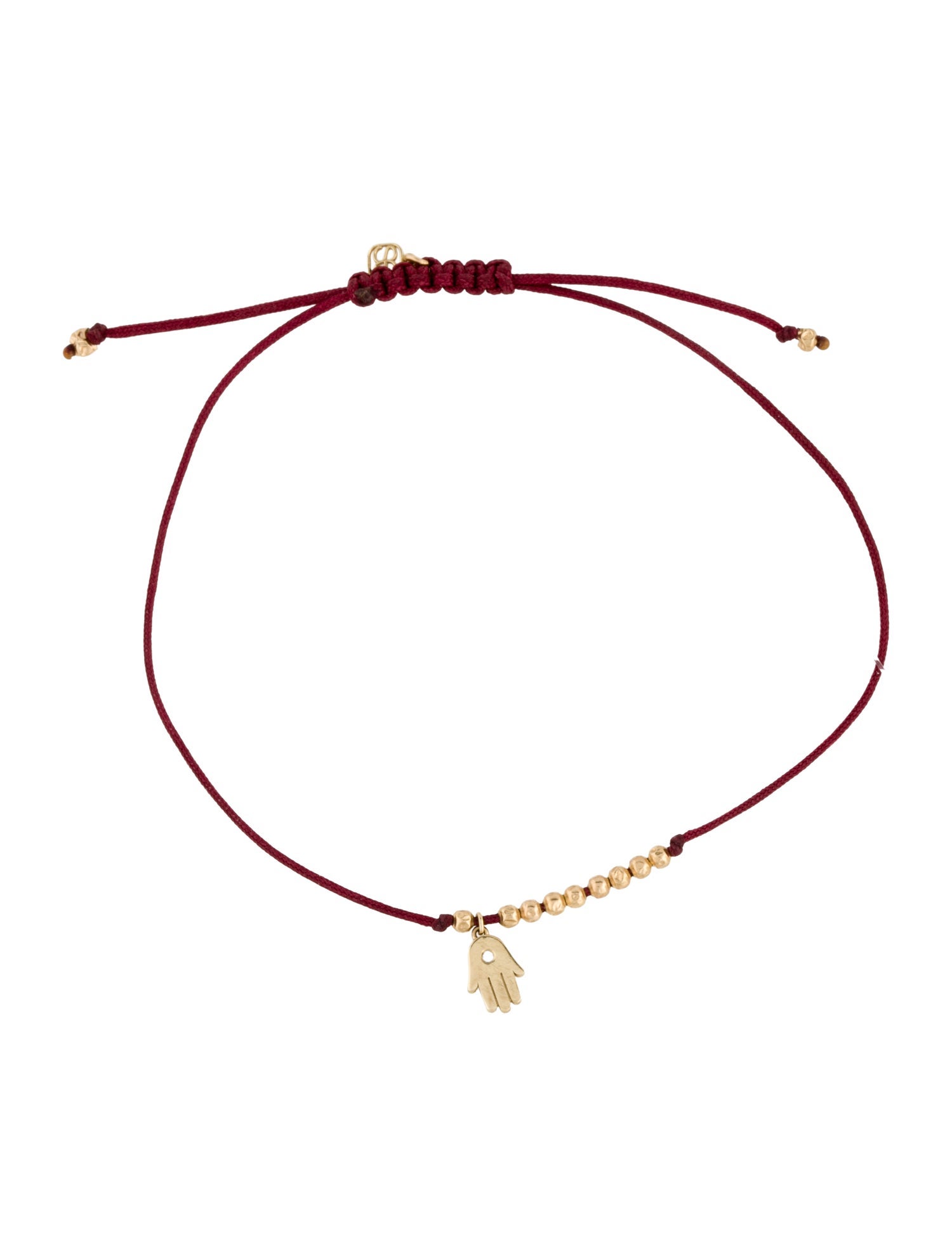 Sydney Evan 14K Diamond Tiny Hamsa Charm Bracelet