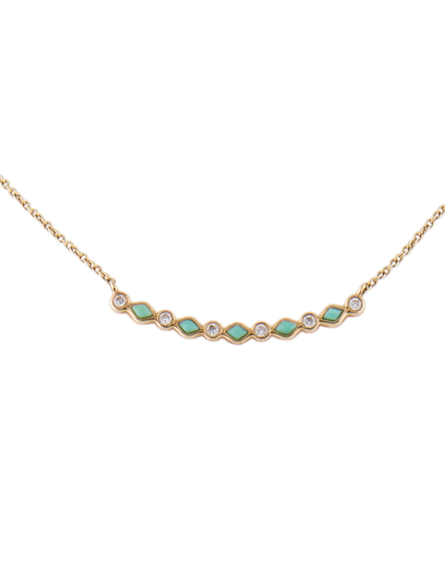 Sydney Evan 14K Turquoise & Diamond Necklace