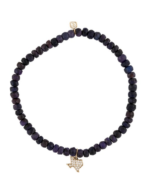 Sydney Evan 14K Diamond & Sapphire Texas Charm Bracelet
