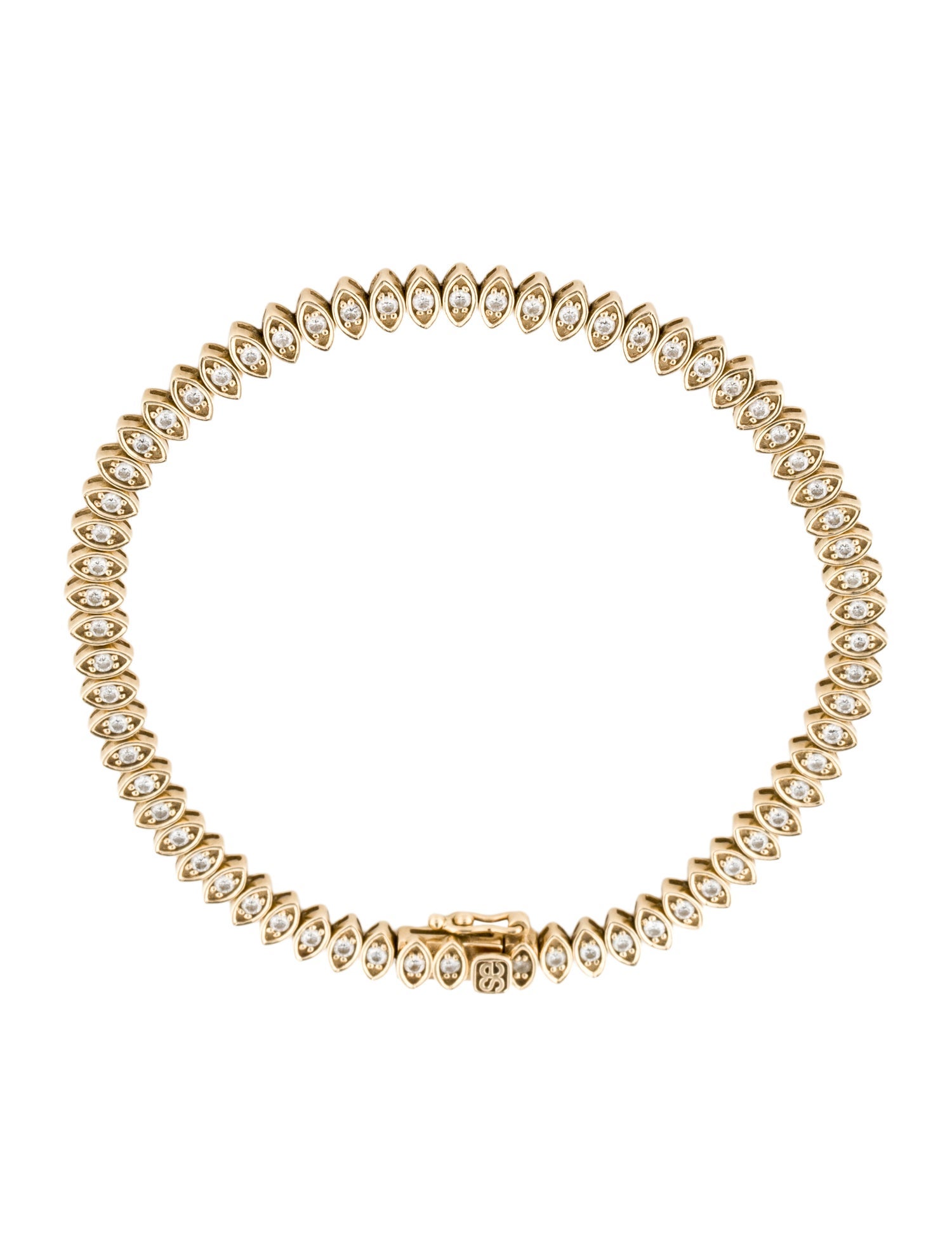 Sydney Evan 14K Diamond Marquise Eye Tennis Bracelet