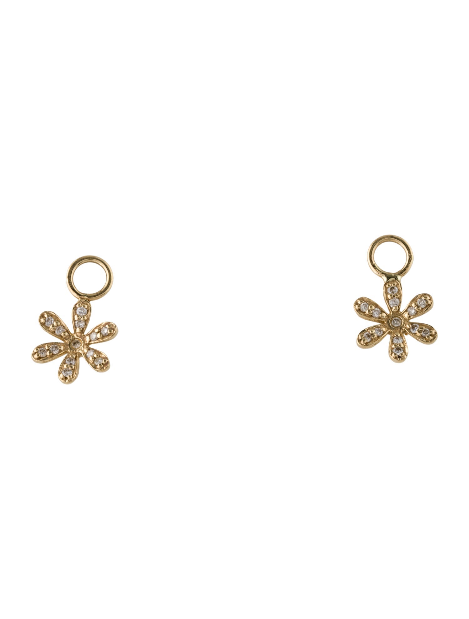 Sydney Evan 14K Diamond Flower Earring Enhancers
