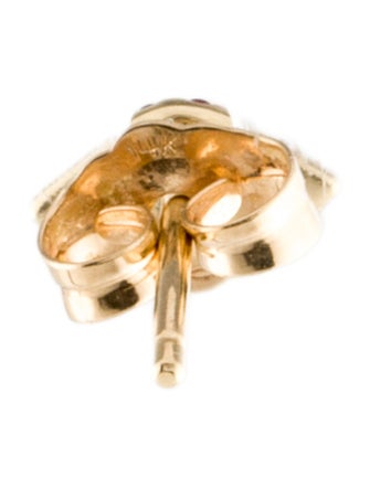 Sydney Evan 14K Ruby & Turquoise Mini Evil Eye Single Stud Earring