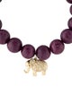 Sydney Evan 14K Ruby Bead & Diamond Elephant Charm Bracelet
