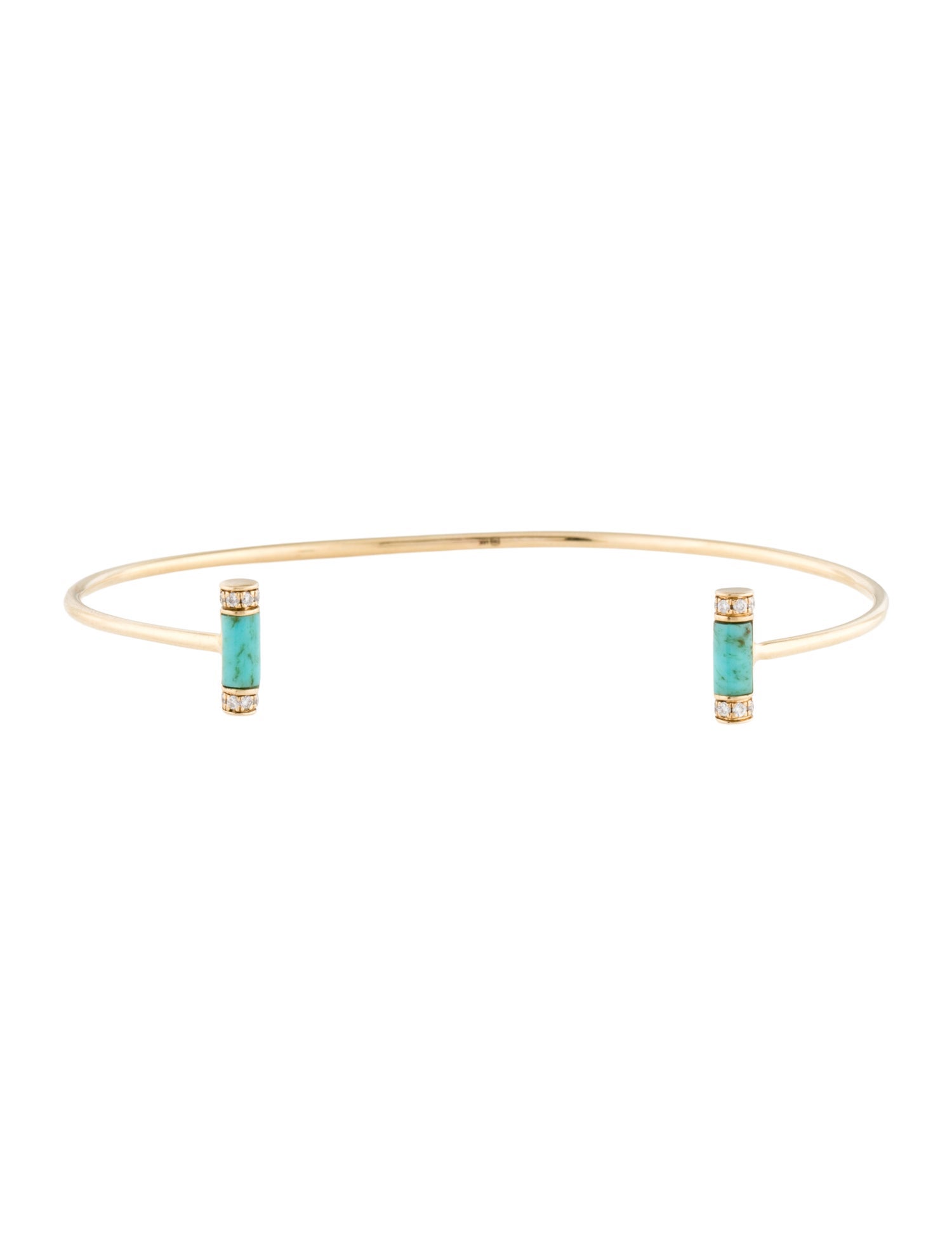 Sydney Evan 14K Turquoise & Diamond Cuff Bracelet