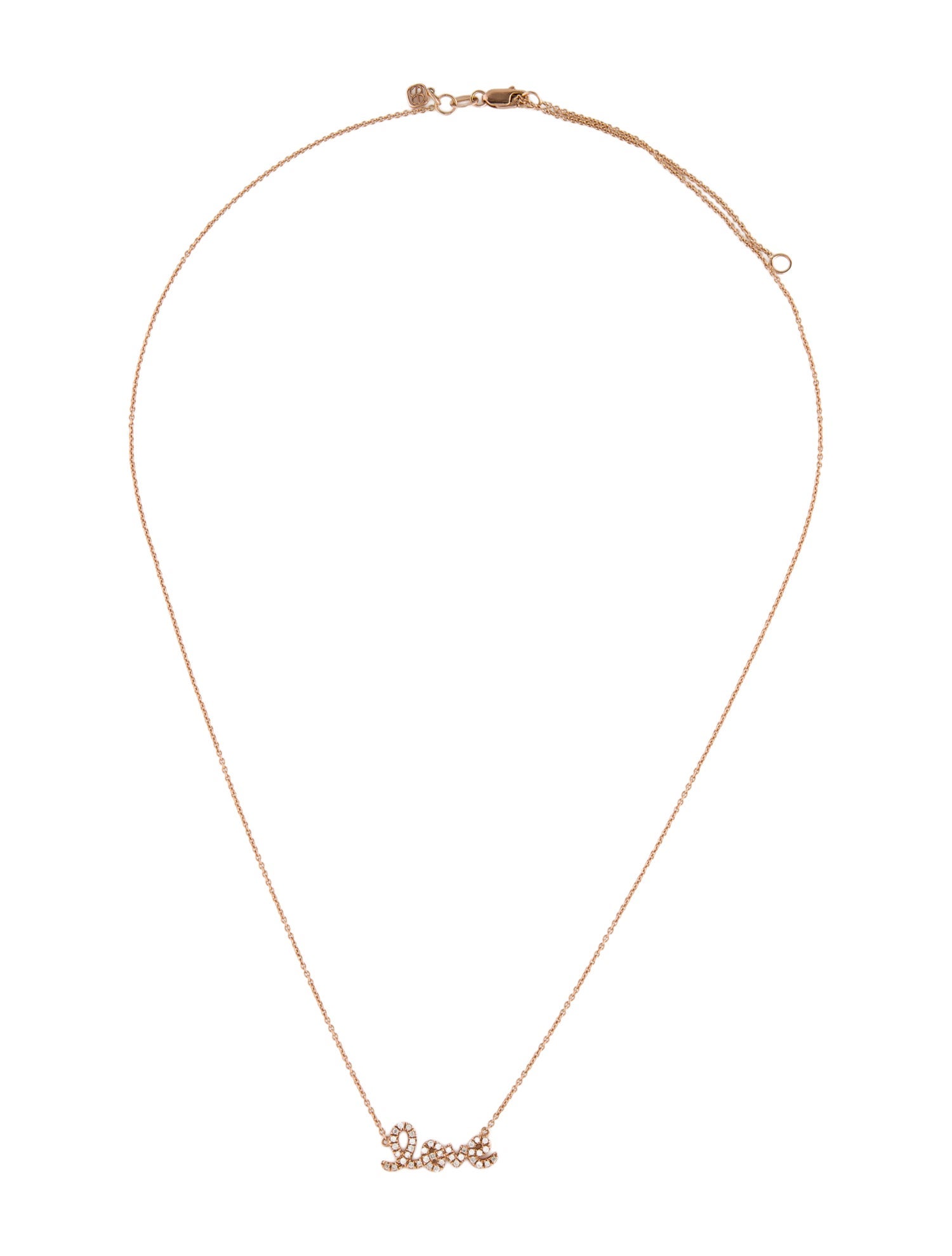 Sydney Evan 14K Diamond Love Necklace