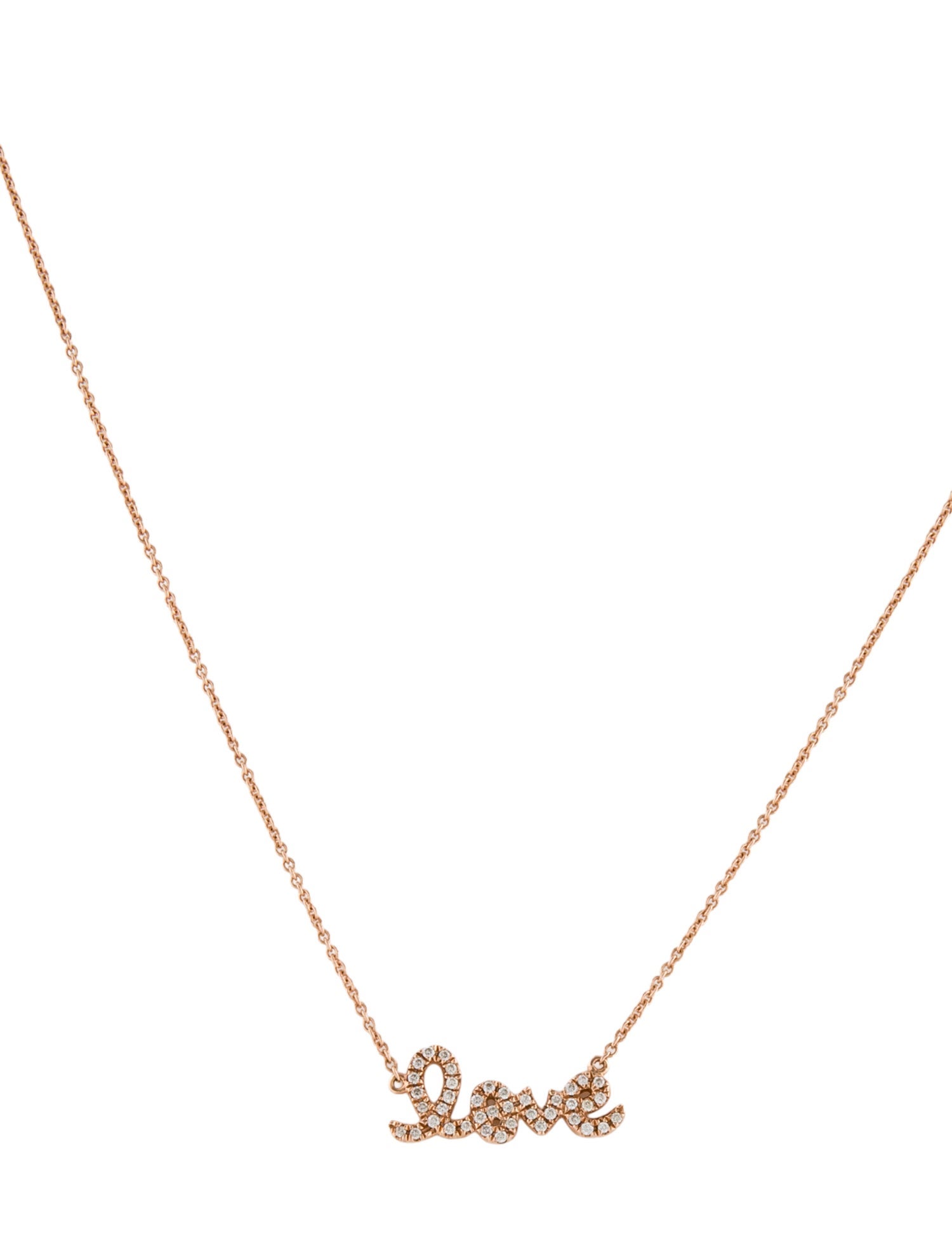 Sydney Evan 14K Diamond Love Necklace