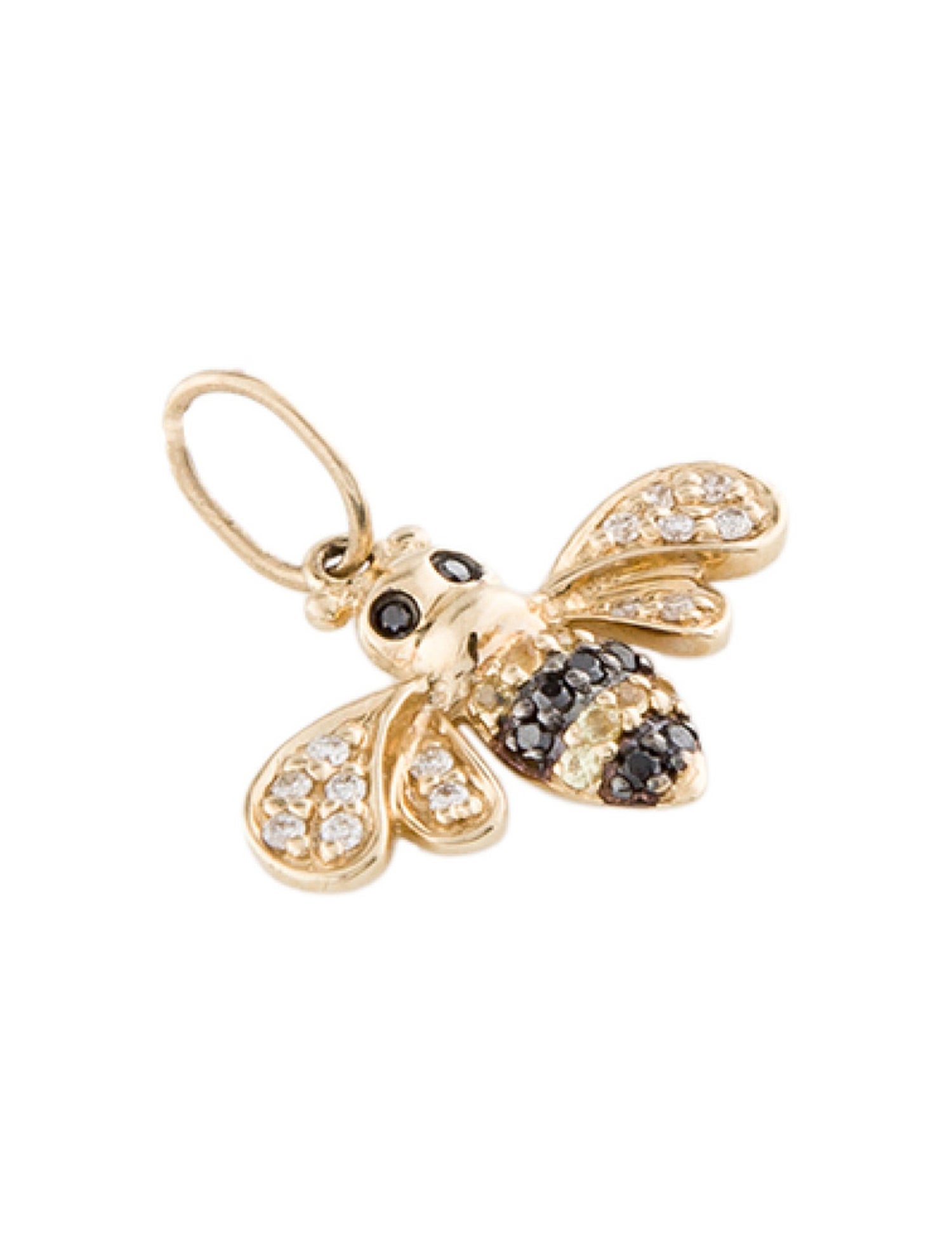 Sydney Evan 14K Diamond Small Bee Charm