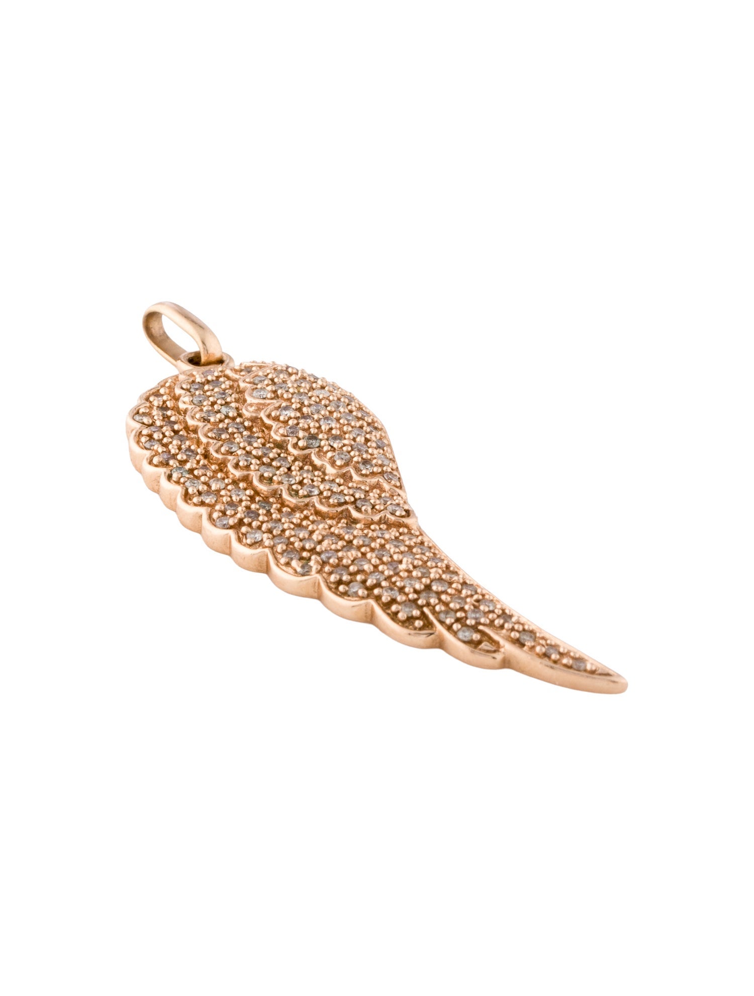Sydney Evan 14K Diamond Angel Wing Pendant