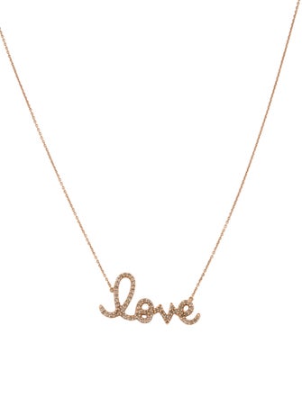 Sydney Evan 14K Diamond 'love' Pendant Necklace