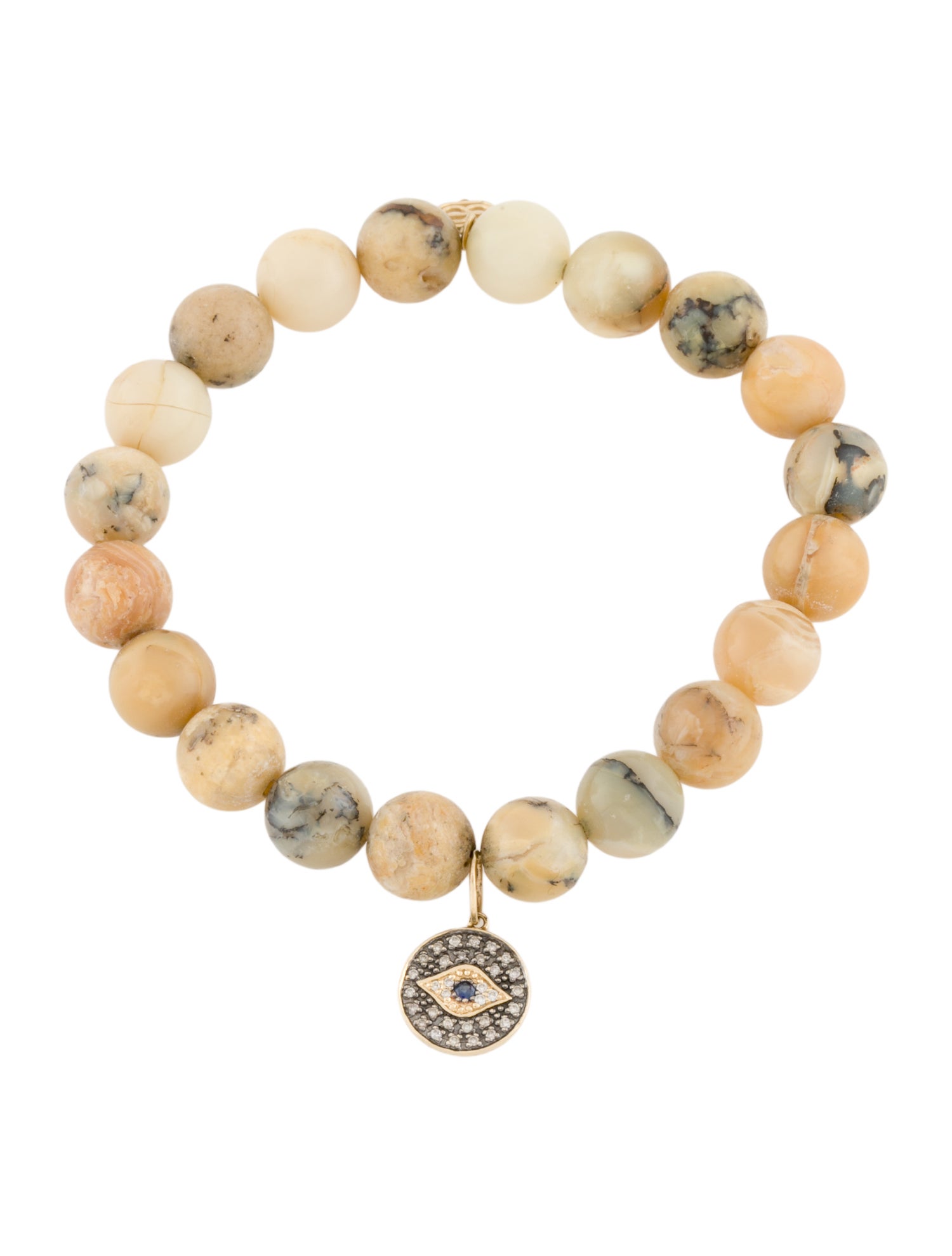 Sydney Evan 14K Opal, Sapphire & Diamond Bead Bracelet