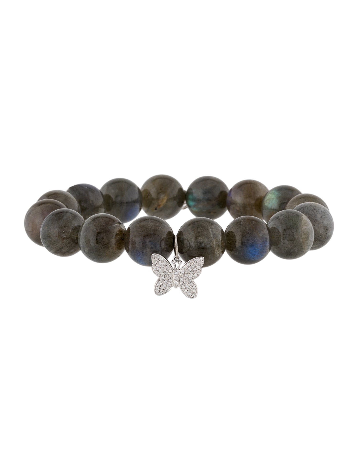 Sydney Evan Labradorite & Diamond Bead Bracelet