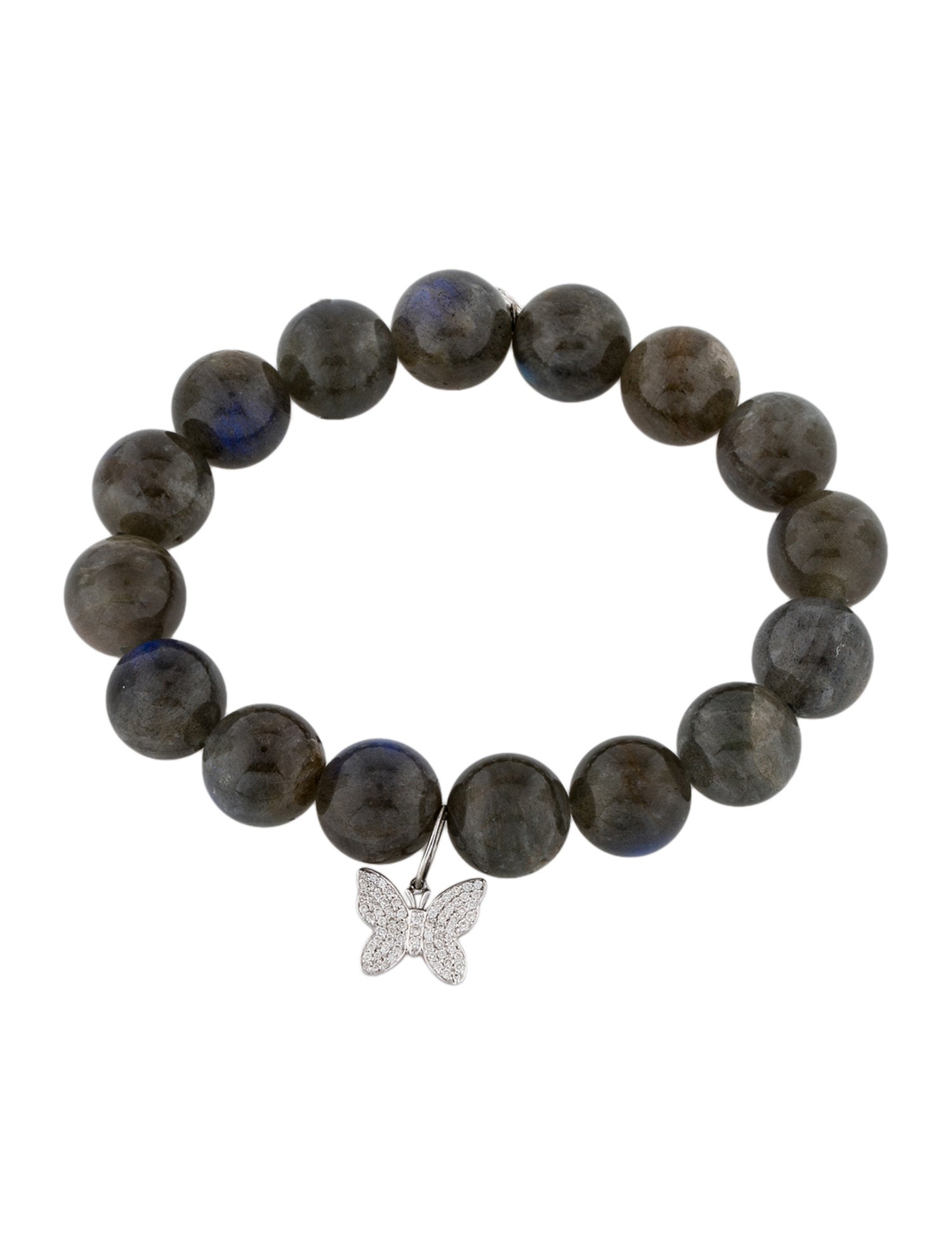Sydney Evan Labradorite & Diamond Bead Bracelet