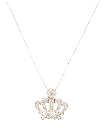 Sydney Evan 14K Diamond Crown Pendant Necklace