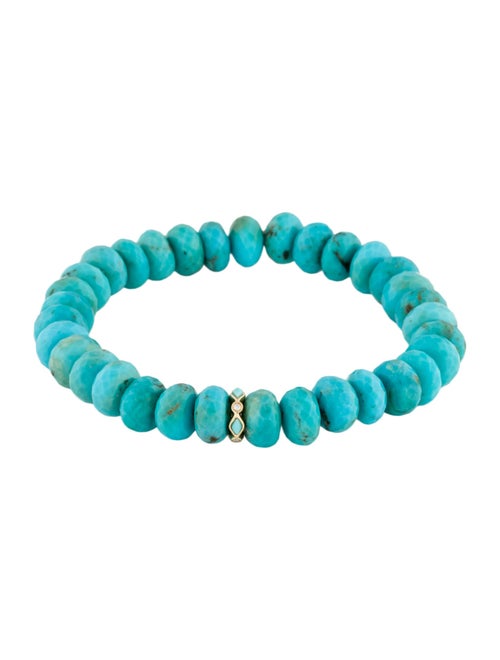 Sydney Evan Turquoise & Diamond Stretch Bracelet