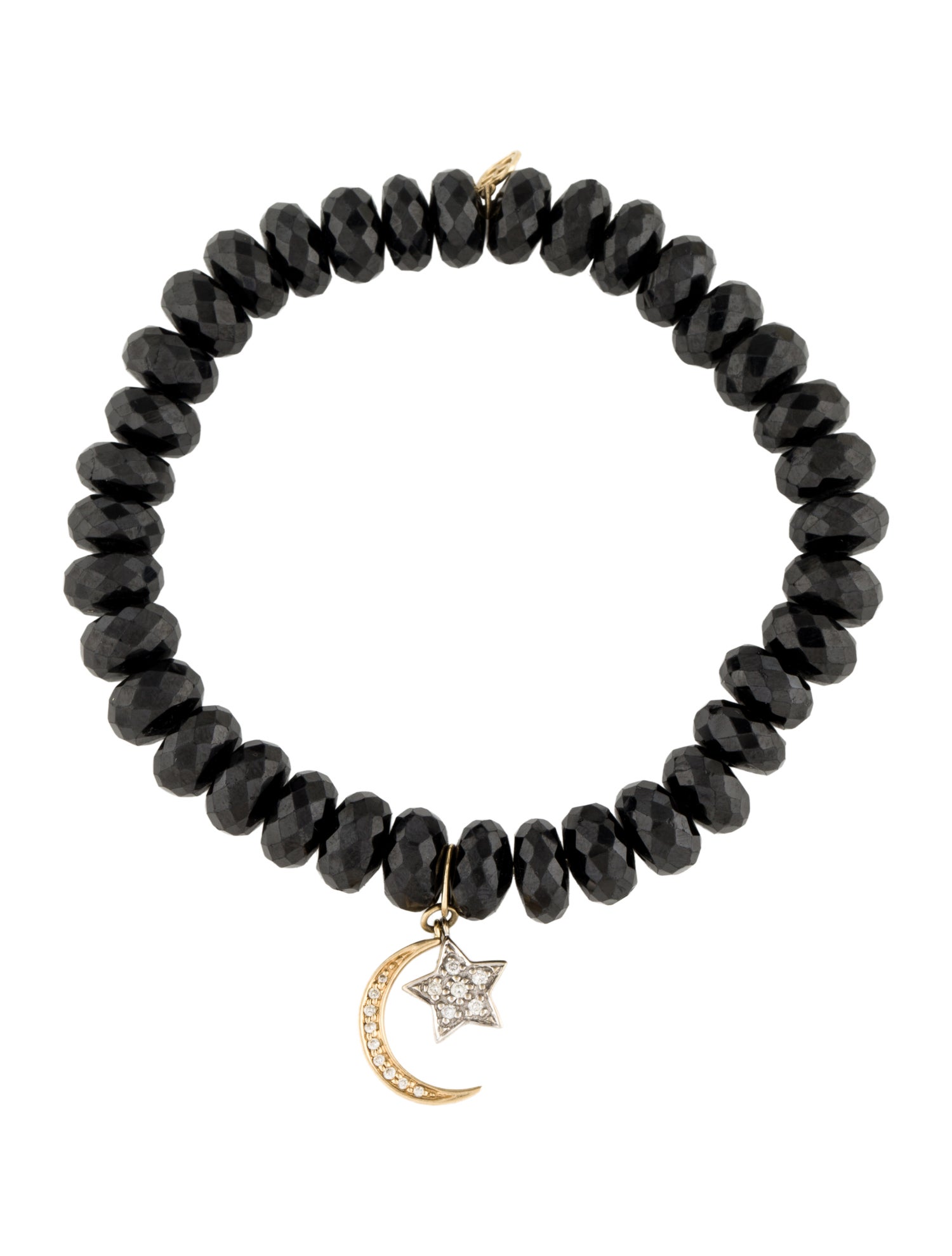 Sydney Evan 14K Spinel & Diamond Celestial Charm Bead Bracelet