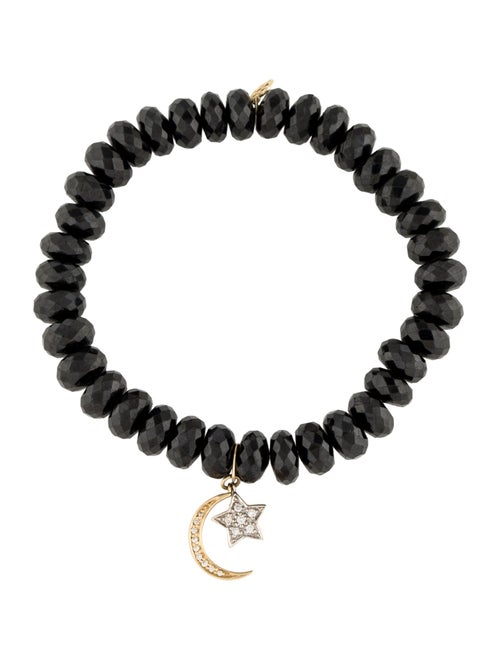 Sydney Evan 14K Spinel & Diamond Celestial Charm Bead Bracelet
